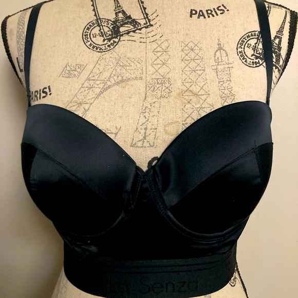 La Senza black bustier bra size XL